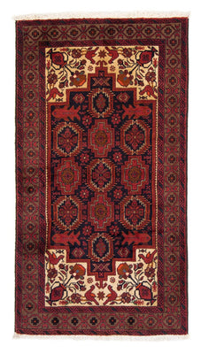 Alfombra de pasillo Alfombra Belutsch - 182 x 103 cm - rojo