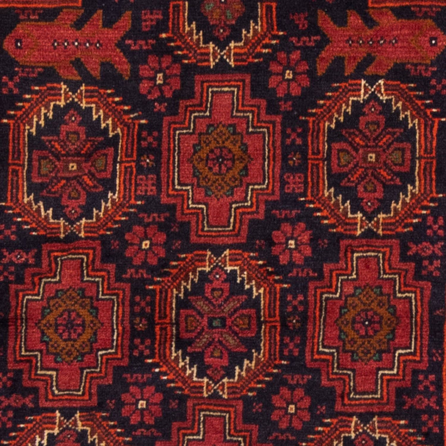 Alfombra de pasillo Alfombra Belutsch - 182 x 103 cm - rojo