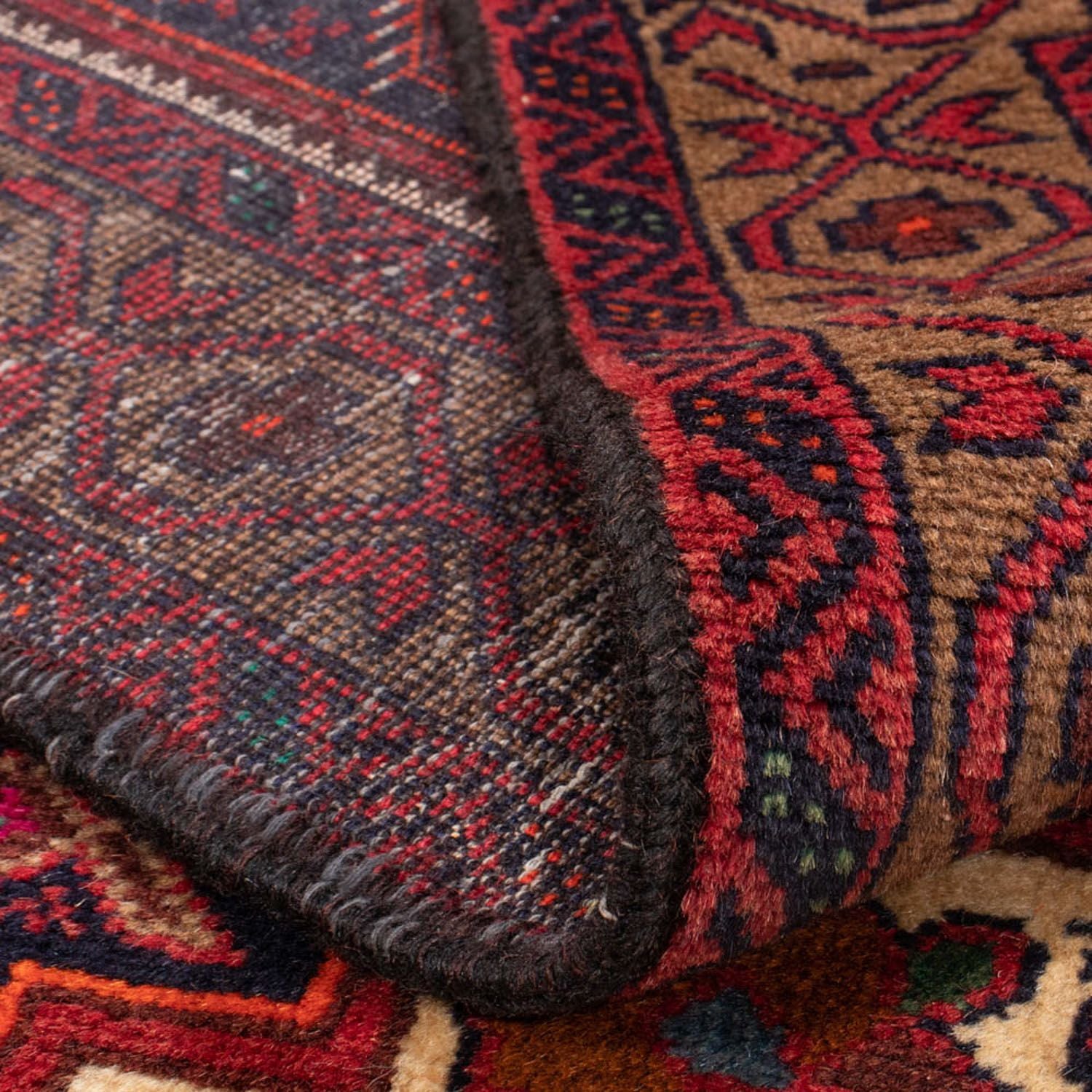Alfombra de pasillo Alfombra Belutsch - 182 x 103 cm - rojo