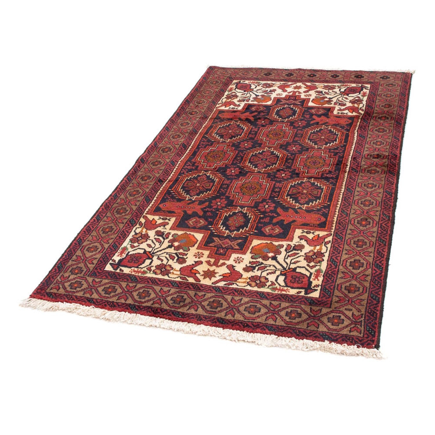Alfombra de pasillo Alfombra Belutsch - 182 x 103 cm - rojo