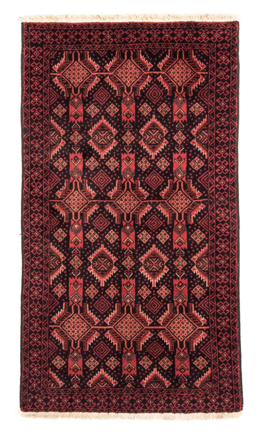 Alfombra de pasillo Alfombra Belutsch - 176 x 101 cm - rojo claro