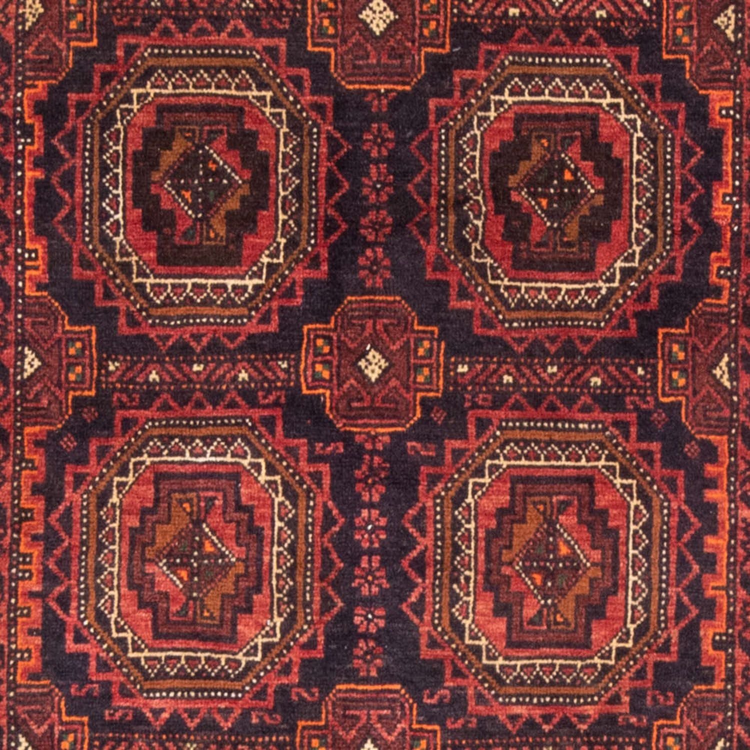 Alfombra de pasillo Alfombra Belutsch - 200 x 106 cm - rojo claro