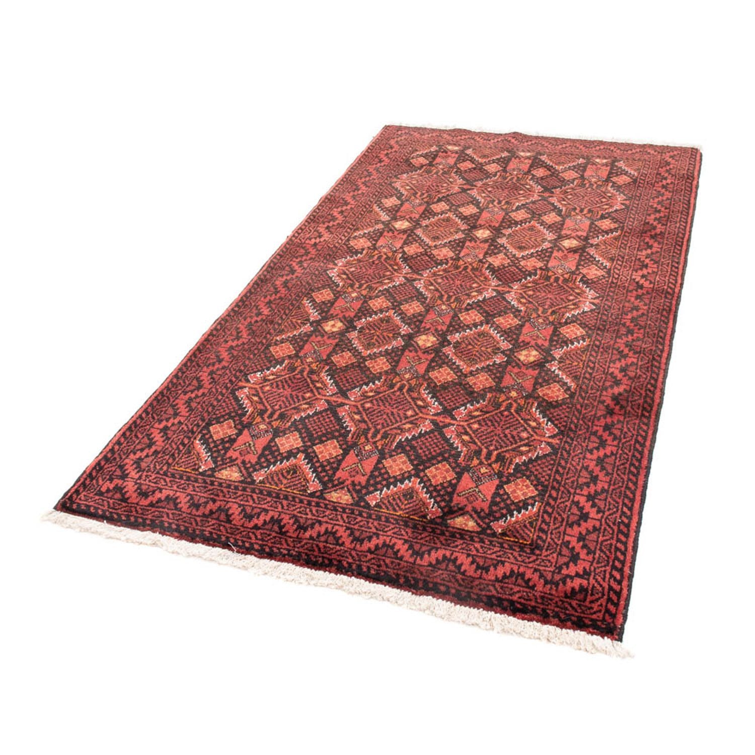 Alfombra de pasillo Alfombra Belutsch - 190 x 105 cm - rojo