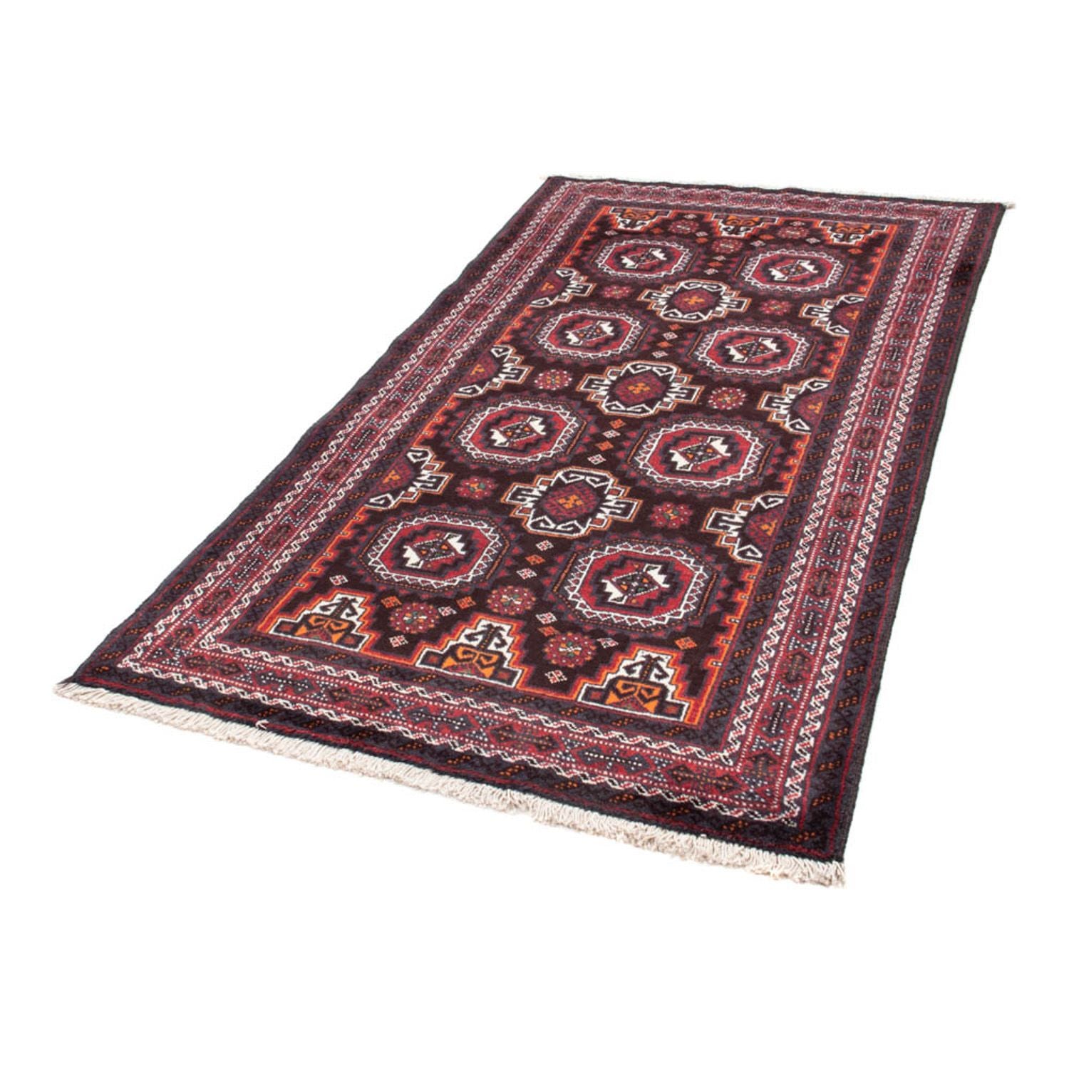 Alfombra de pasillo Alfombra Belutsch - 194 x 105 cm - rojo