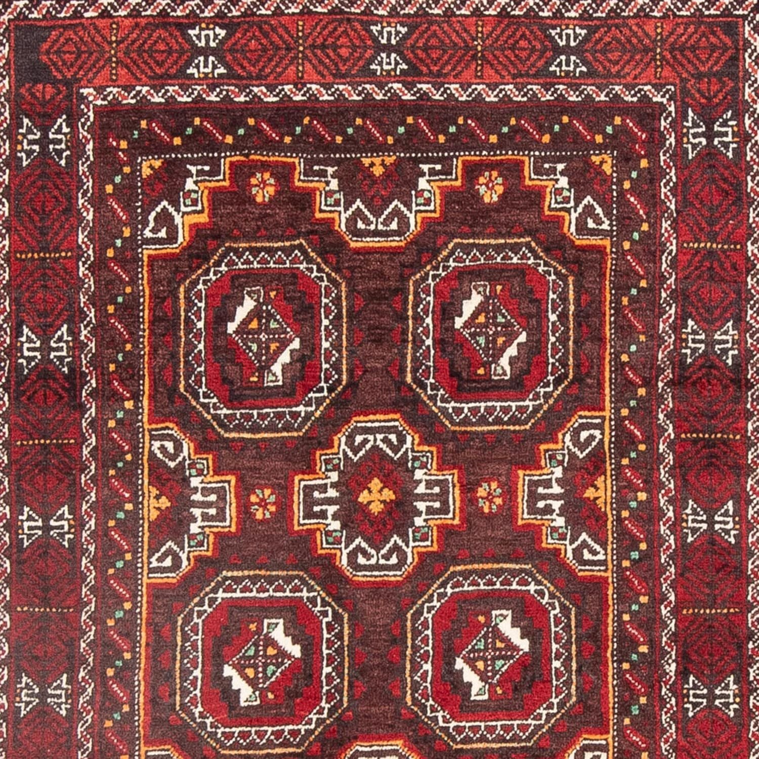 Alfombra de pasillo Alfombra Belutsch - 186 x 99 cm - rojo