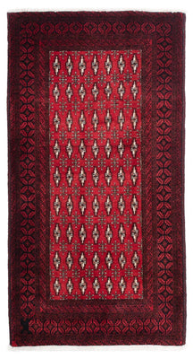 Alfombra de pasillo Alfombra Belutsch - 176 x 97 cm - rojo oscuro