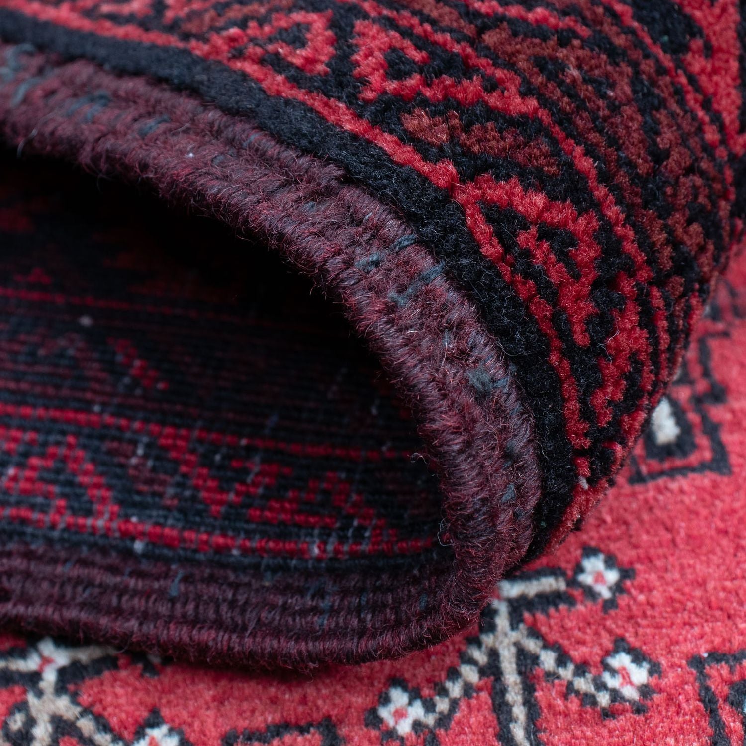 Alfombra de pasillo Alfombra Belutsch - 176 x 97 cm - rojo oscuro