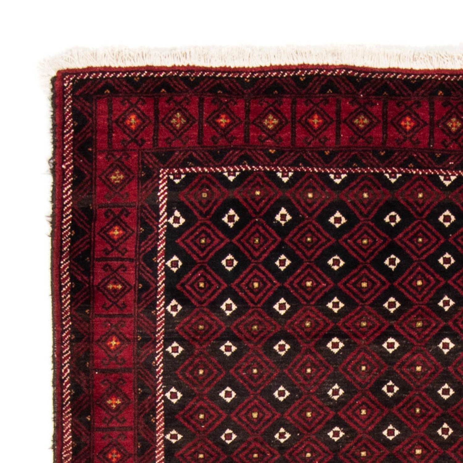 Alfombra de pasillo Alfombra Belutsch - 210 x 114 cm - rojo oscuro