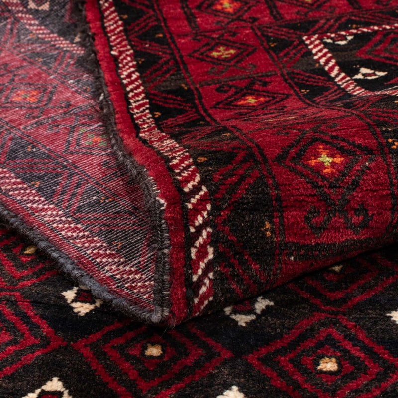 Alfombra de pasillo Alfombra Belutsch - 210 x 114 cm - rojo oscuro