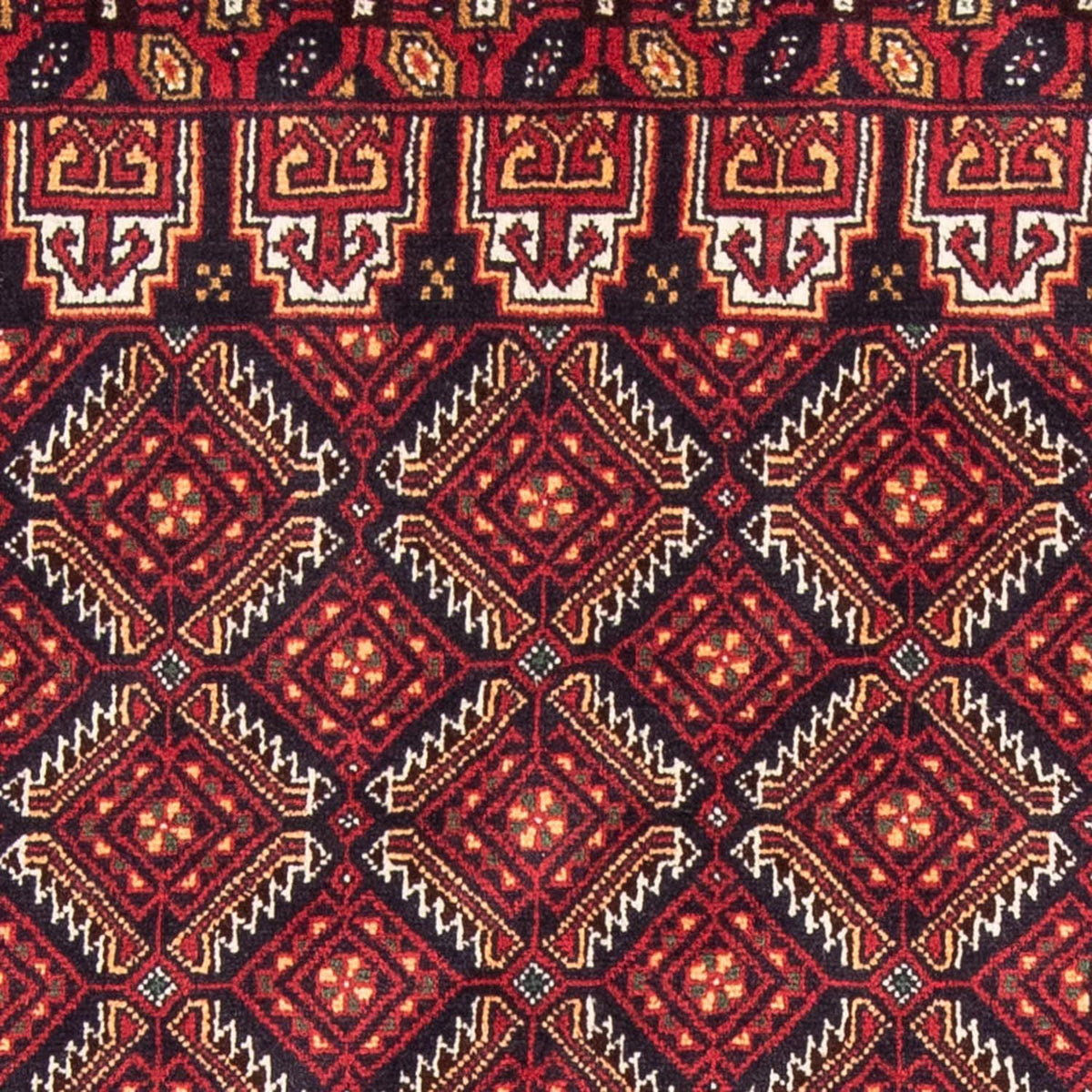 Alfombra de pasillo Alfombra Belutsch - 193 x 103 cm - rojo