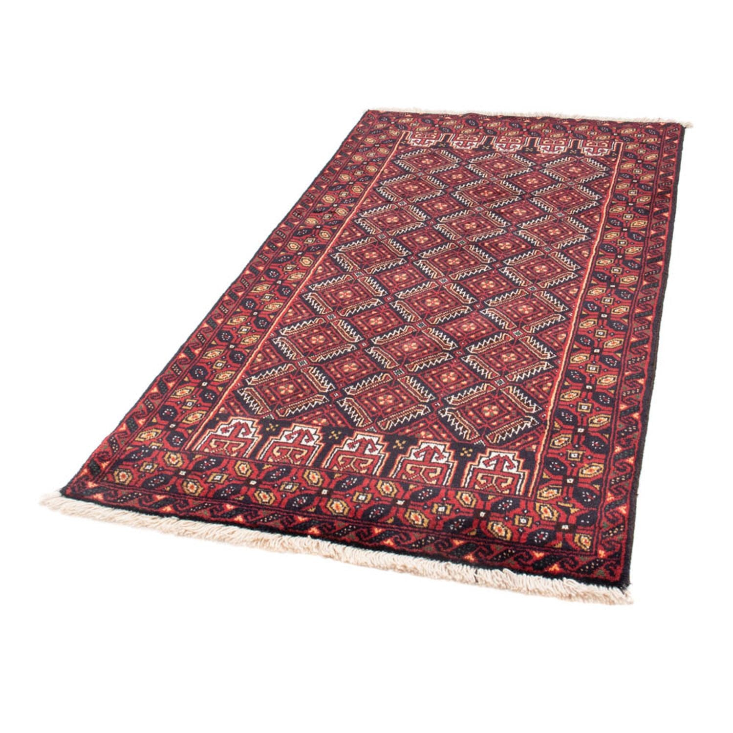 Alfombra de pasillo Alfombra Belutsch - 193 x 103 cm - rojo