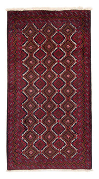 Alfombra de pasillo Alfombra Belutsch - 197 x 107 cm - rojo oscuro