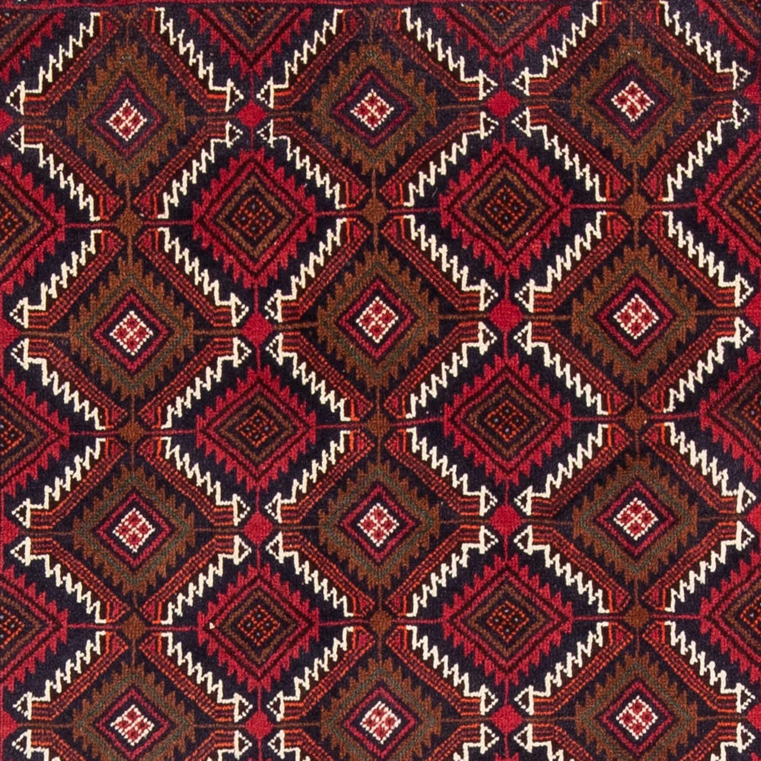 Alfombra de pasillo Alfombra Belutsch - 197 x 107 cm - rojo oscuro