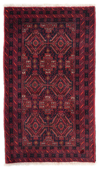 Alfombra Belutsch - 169 x 136 cm - rojo oscuro