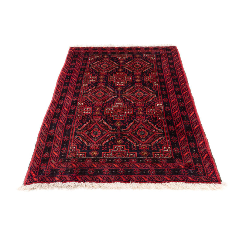 Alfombra Belutsch - 169 x 136 cm - rojo oscuro