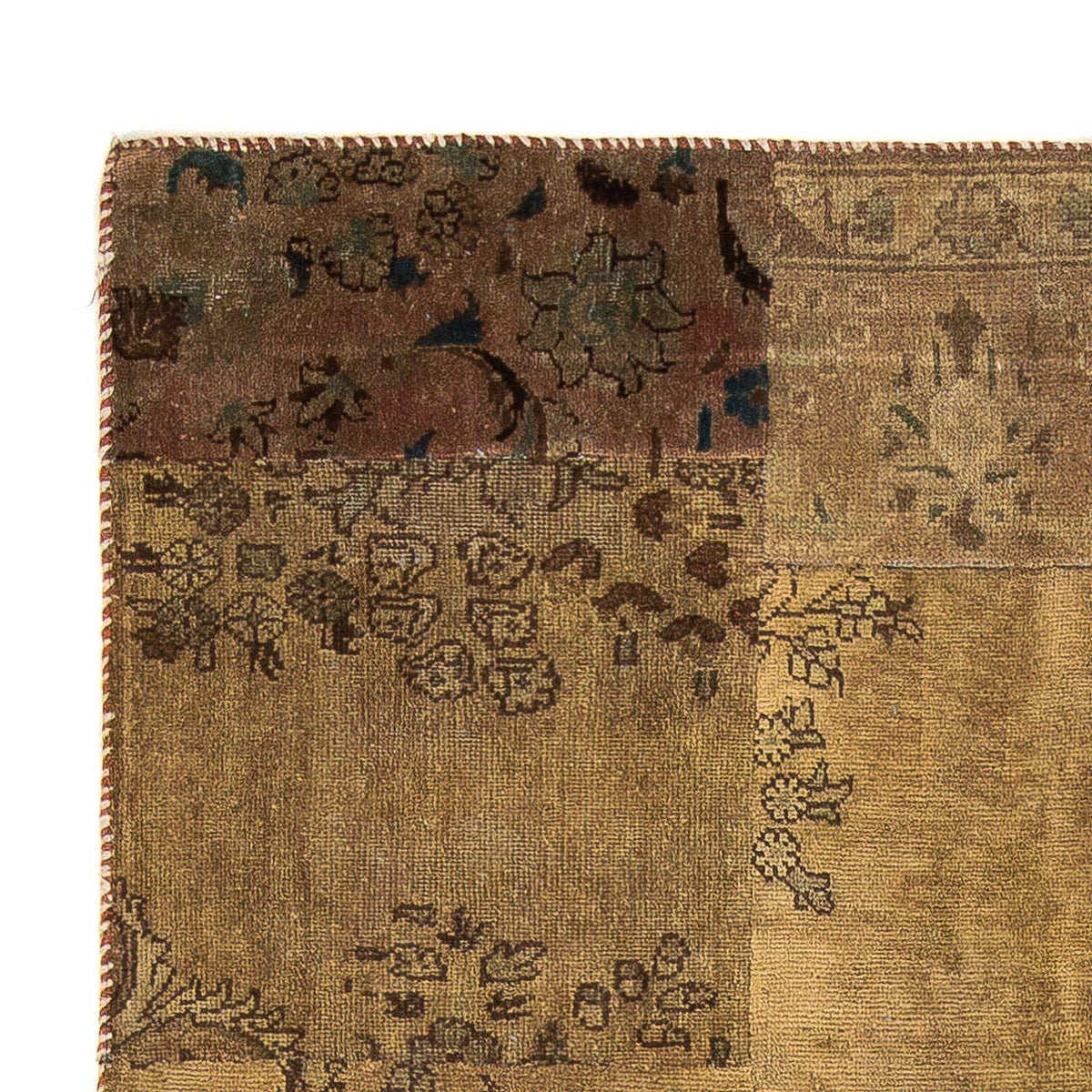 Alfombra de patchwork - 207 x 128 cm - multicolor