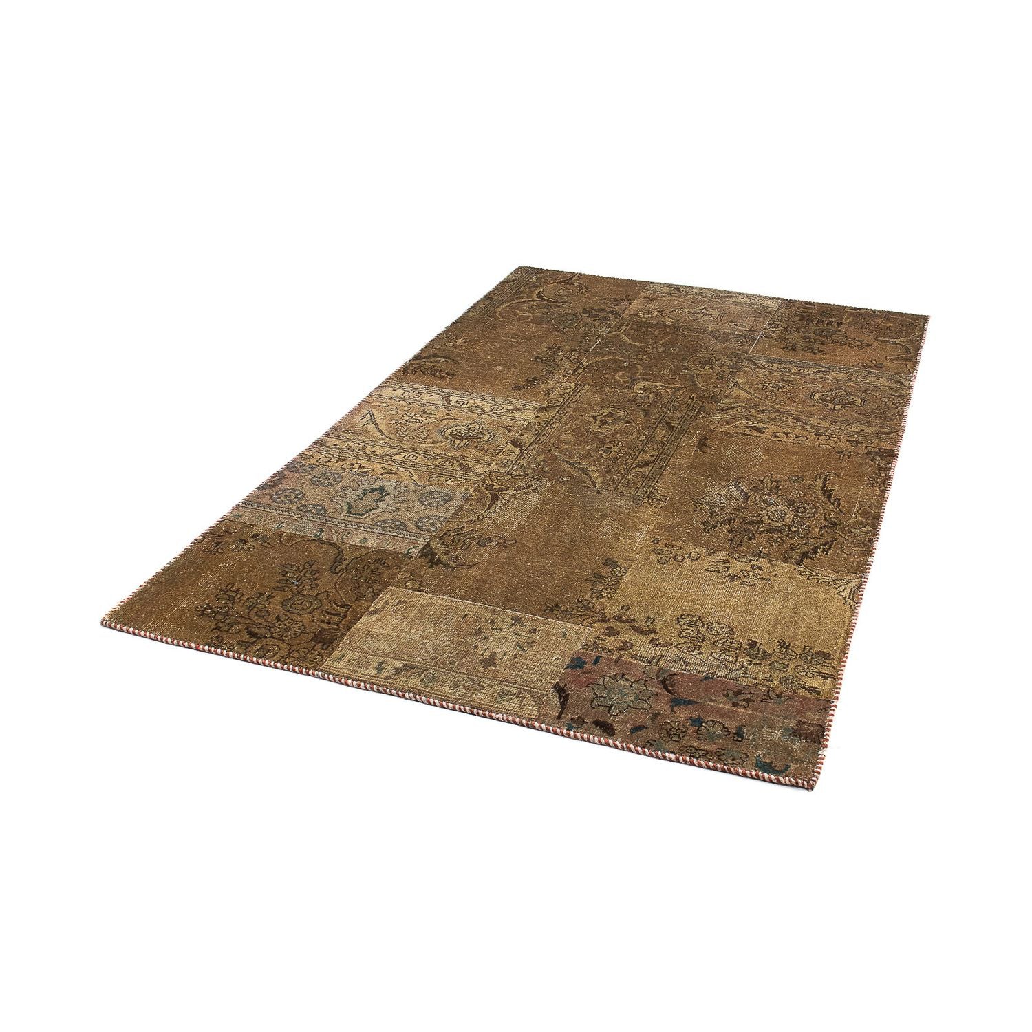 Alfombra de patchwork - 207 x 128 cm - multicolor