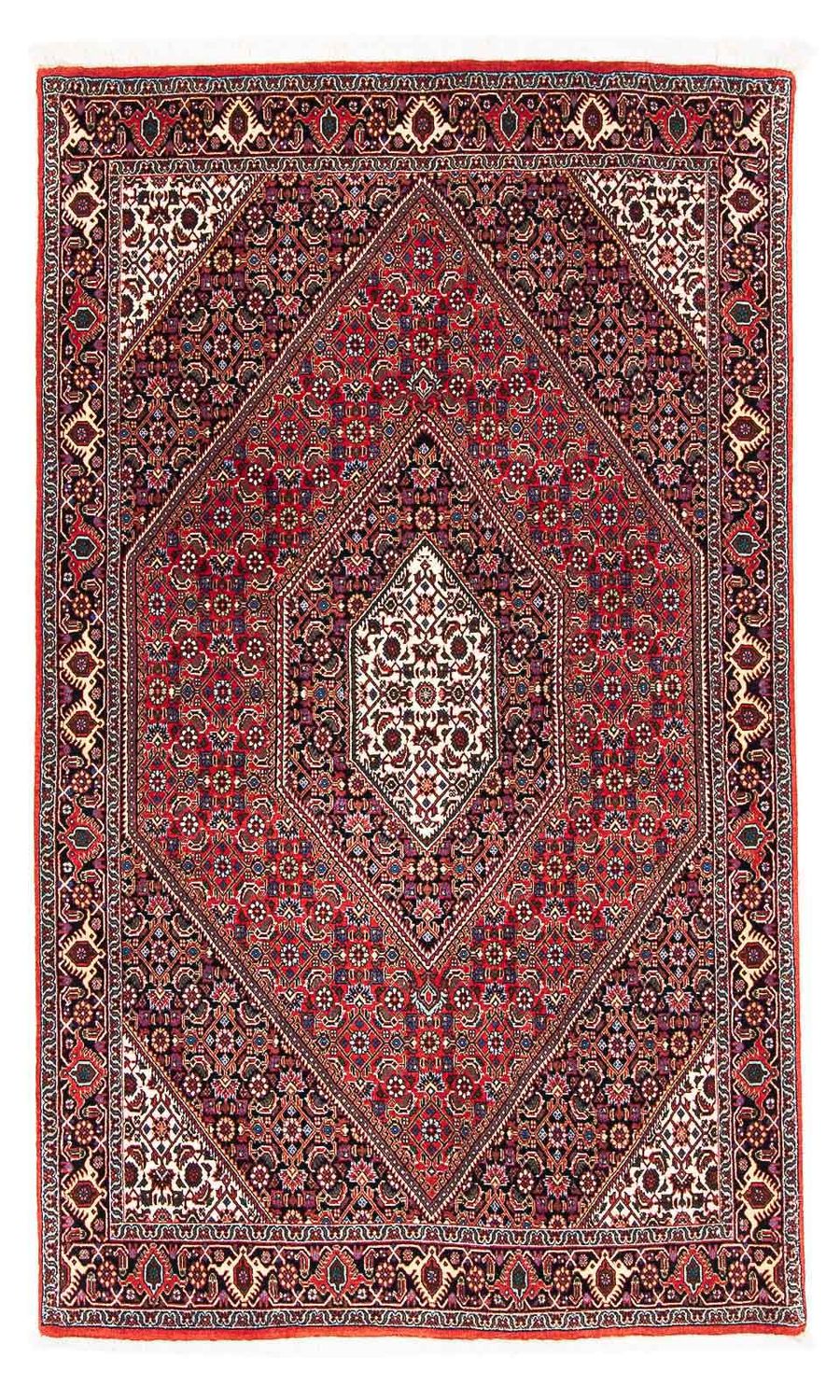 Alfombra persa - Bidjar - 176 x 112 cm - rojo