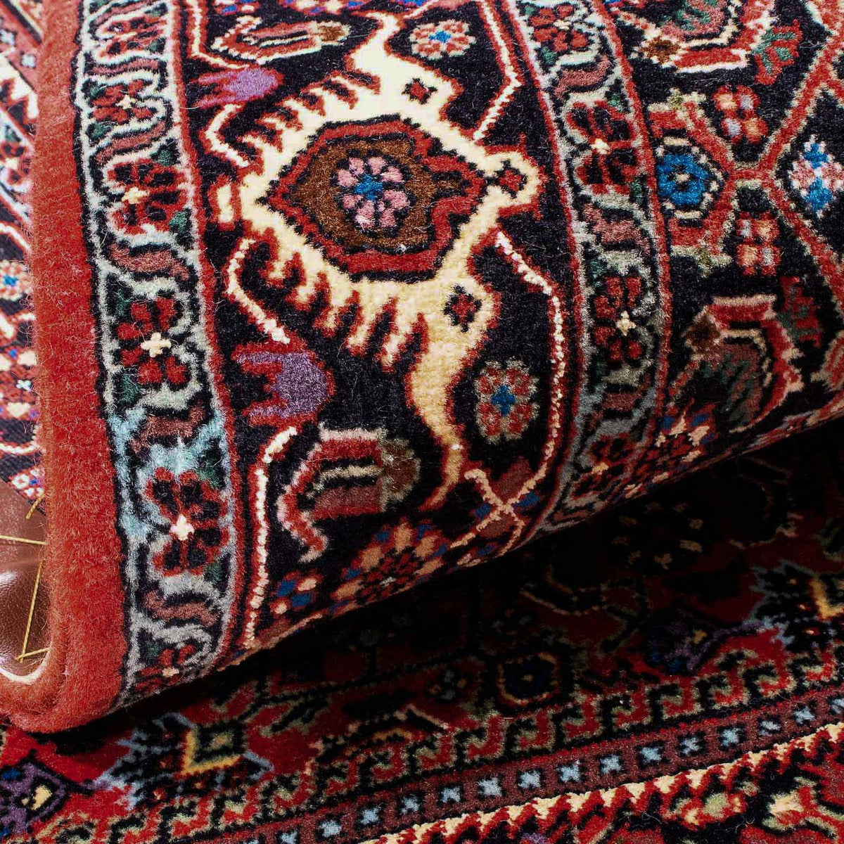 Alfombra persa - Bidjar - 176 x 112 cm - rojo