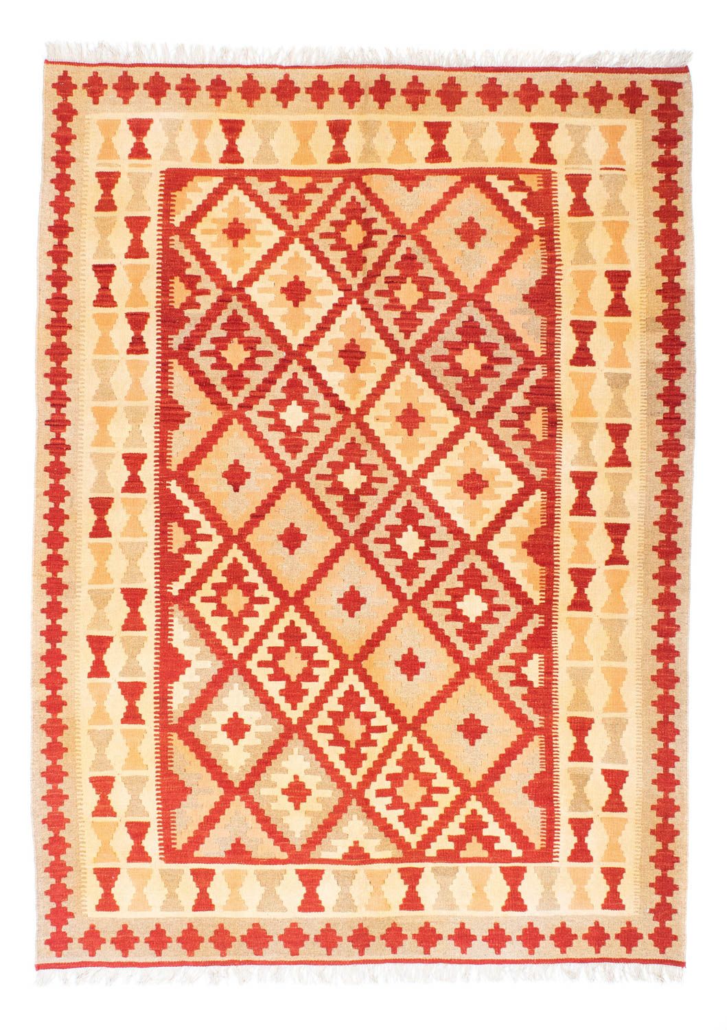 Alfombra Kelim - Oriental - 211 x 155 cm - rojo