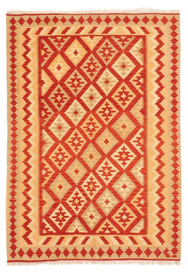 Alfombra Kelim - Oriental - 206 x 152 cm - rojo oscuro