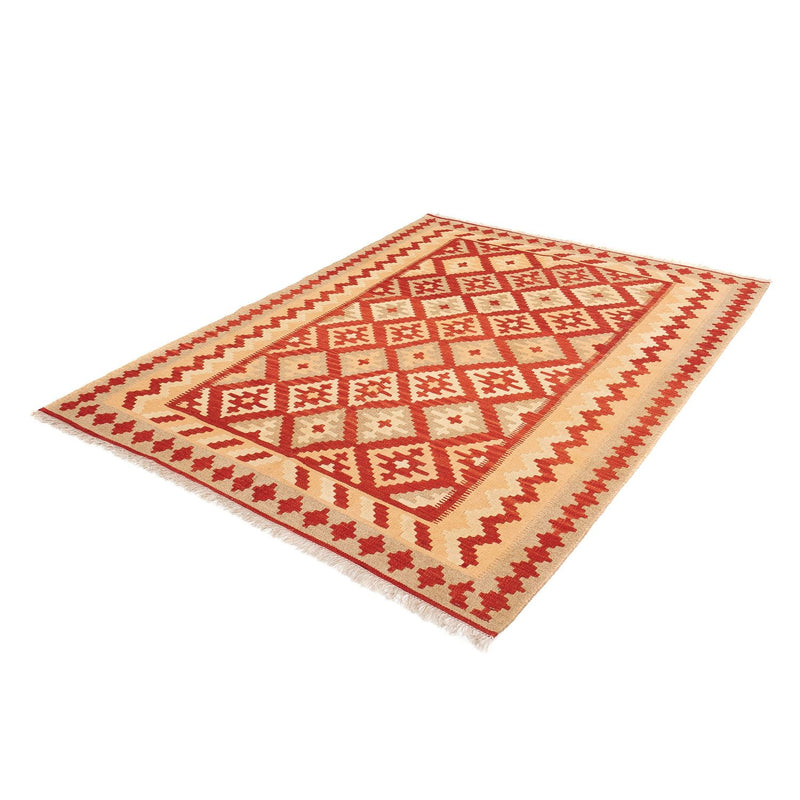 Alfombra Kelim - Oriental - 206 x 152 cm - rojo oscuro