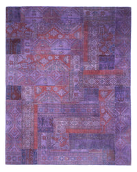Alfombra de patchwork - 299 x 239 cm - púrpura