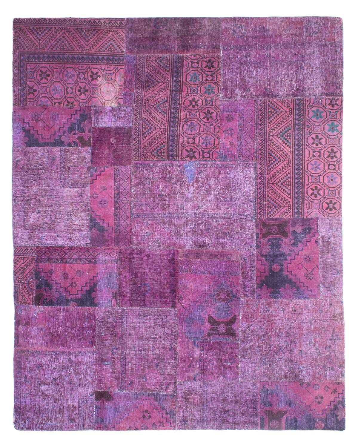 Alfombra de patchwork - 307 x 240 cm - multicolor