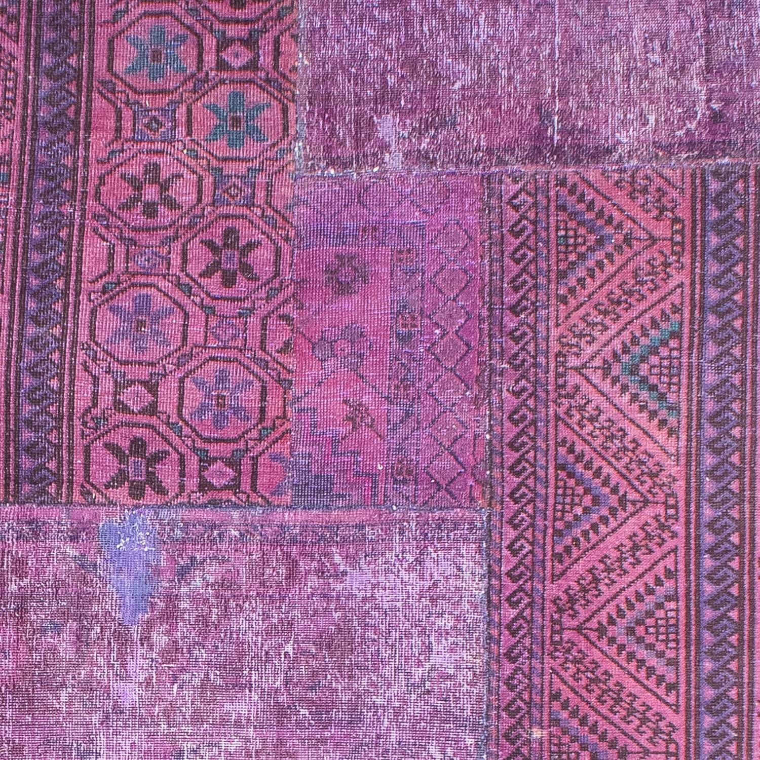 Alfombra de patchwork - 307 x 240 cm - multicolor
