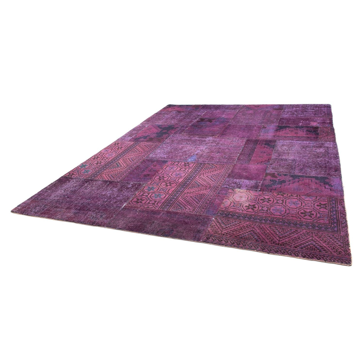 Alfombra de patchwork - 307 x 240 cm - multicolor