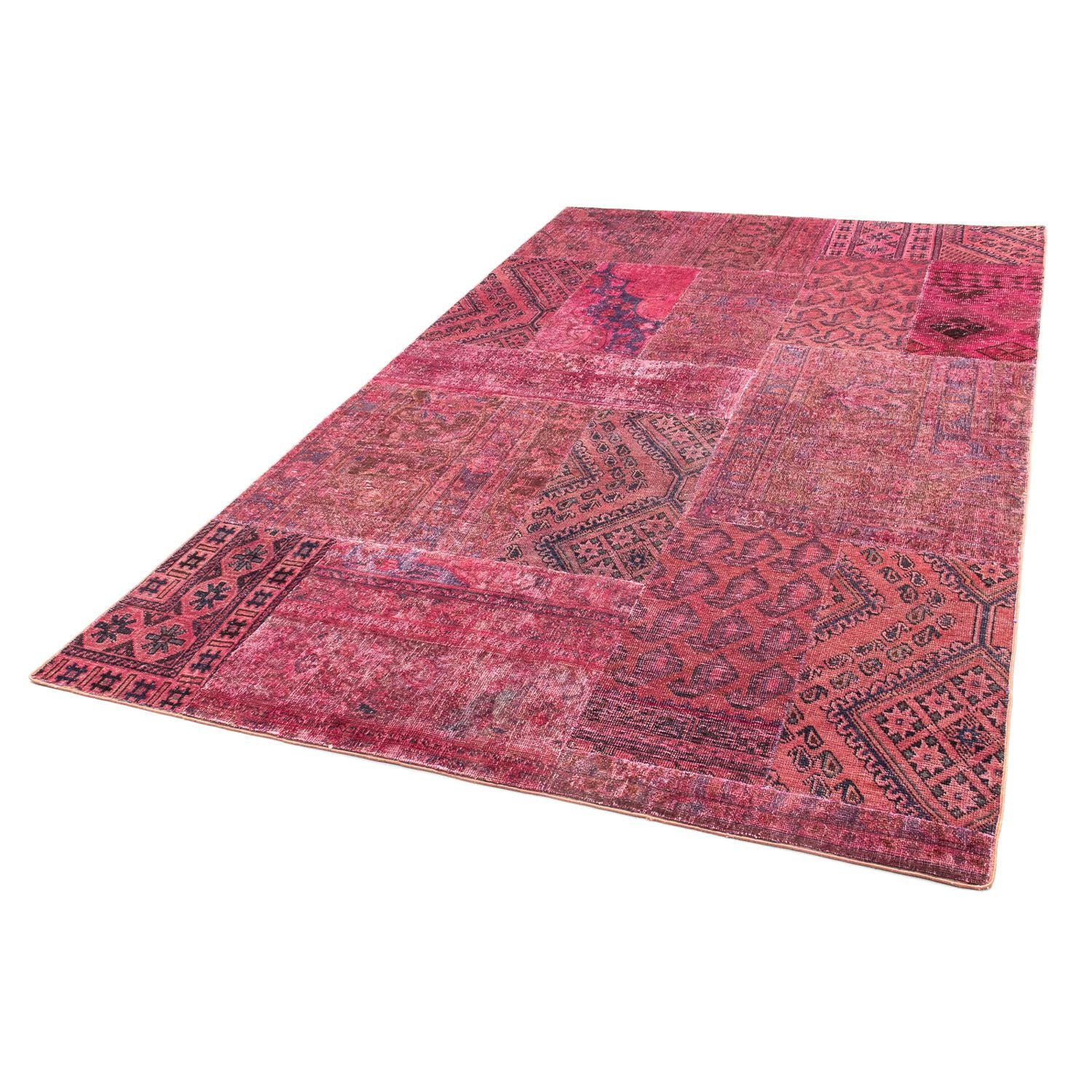 Alfombra de patchwork - 239 x 152 cm - multicolor
