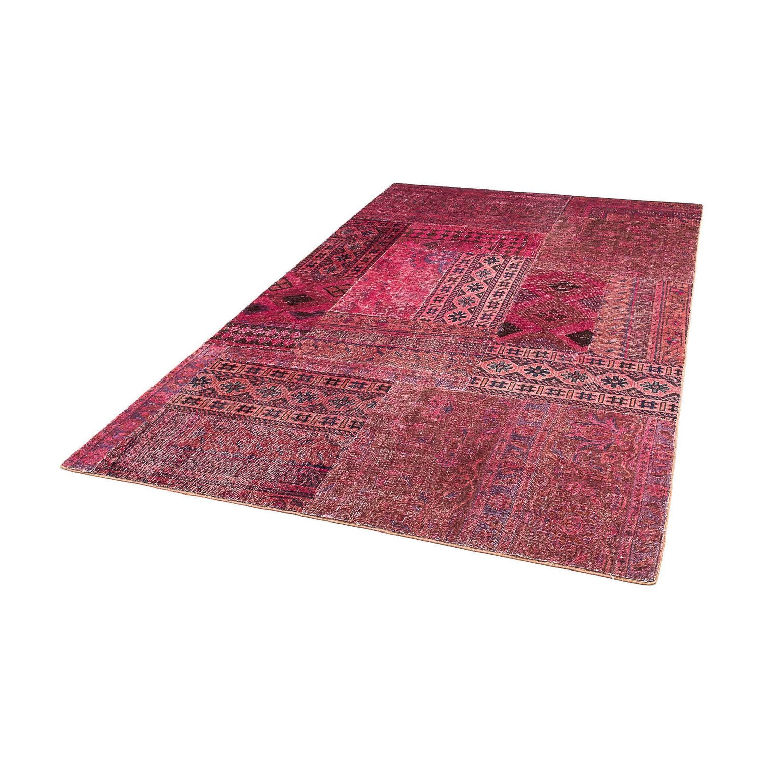 Alfombra de patchwork - 241 x 151 cm - multicolor
