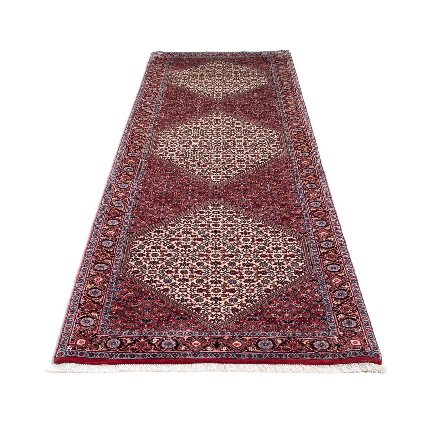 Alfombra de pasillo Alfombra persa - Bidjar - 306 x 91 cm - beige