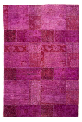 Alfombra de patchwork - 271 x 182 cm - púrpura