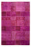 Alfombra de patchwork - 271 x 182 cm - púrpura
