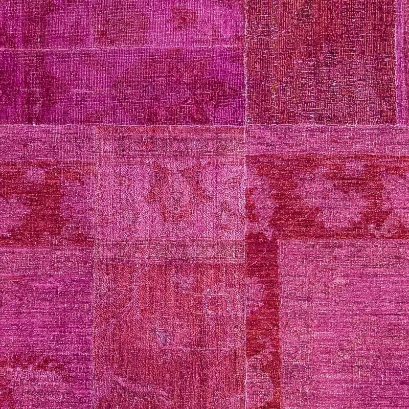 Alfombra de patchwork - 271 x 182 cm - púrpura