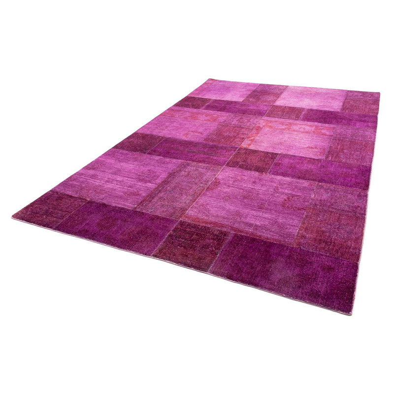 Alfombra de patchwork - 271 x 182 cm - púrpura