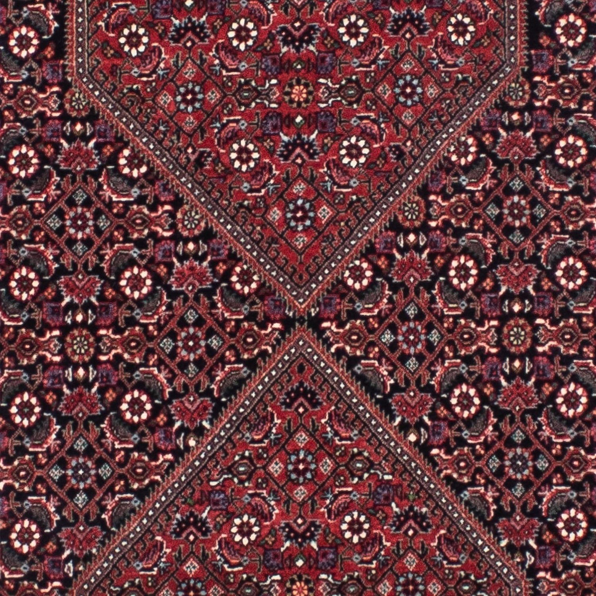 Alfombra de pasillo Alfombra persa - Bidjar - 300 x 83 cm - rojo oscuro