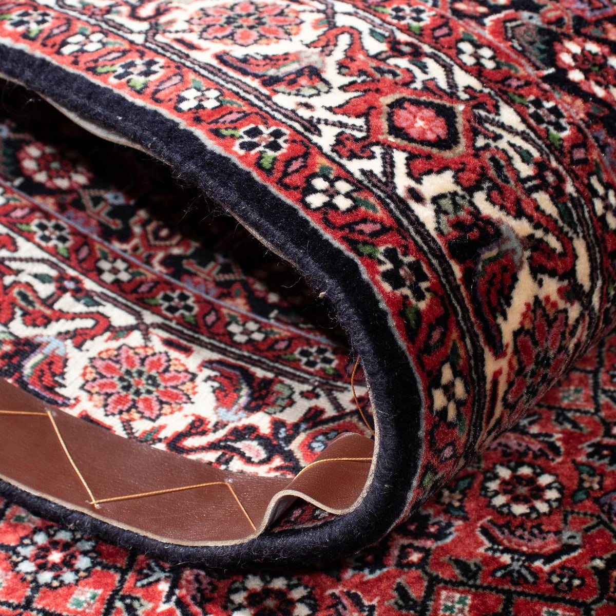 Alfombra de pasillo Alfombra persa - Bidjar - 300 x 83 cm - rojo oscuro