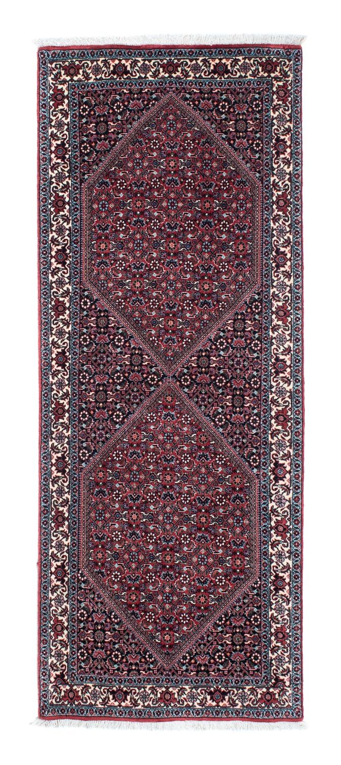 Alfombra de pasillo Alfombra persa - Bidjar - 200 x 75 cm - rojo claro