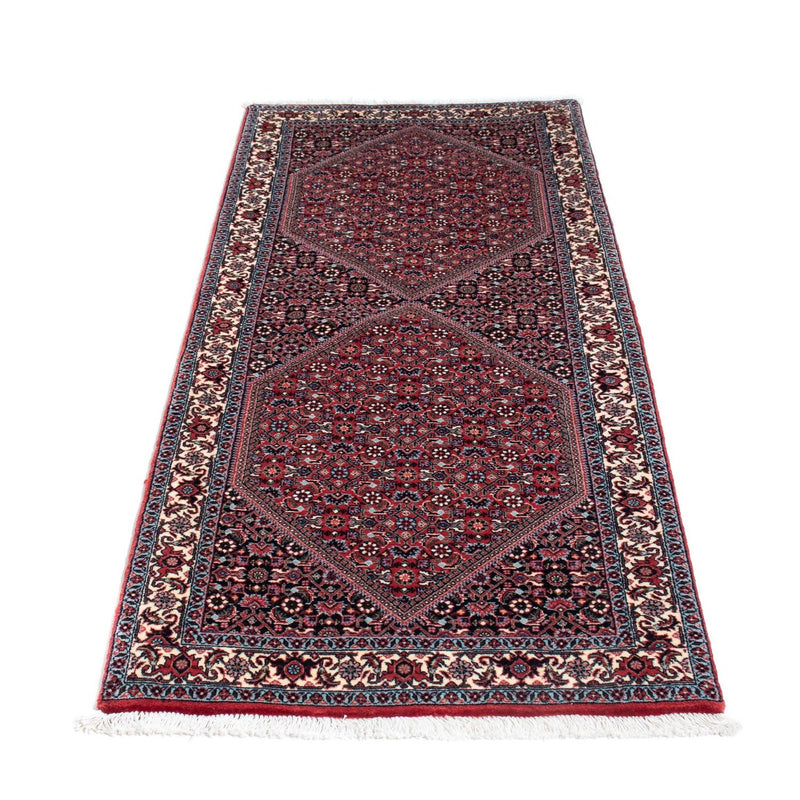 Alfombra de pasillo Alfombra persa - Bidjar - 200 x 75 cm - rojo claro