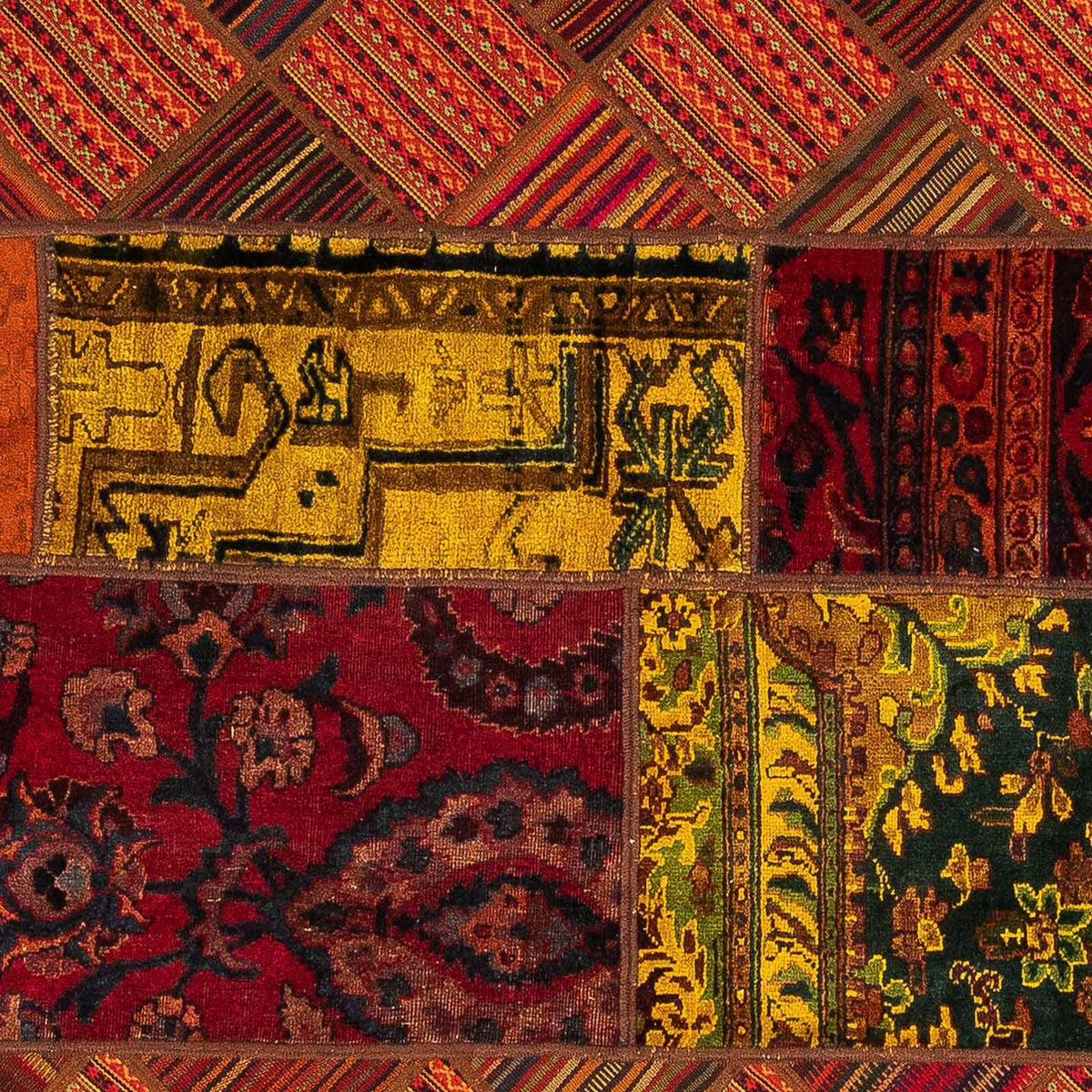 Alfombra de patchwork - 234 x 169 cm - multicolor