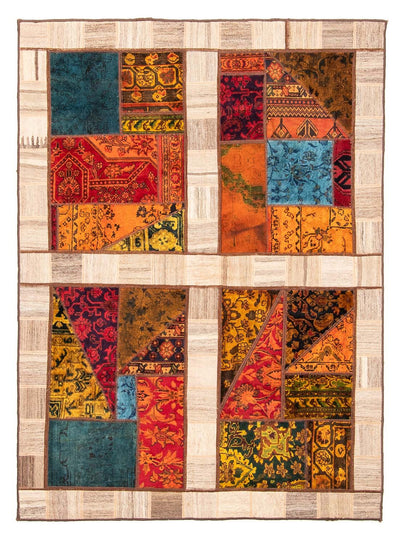 Alfombra de patchwork 161x221cm - Perserteppich Wollteppich