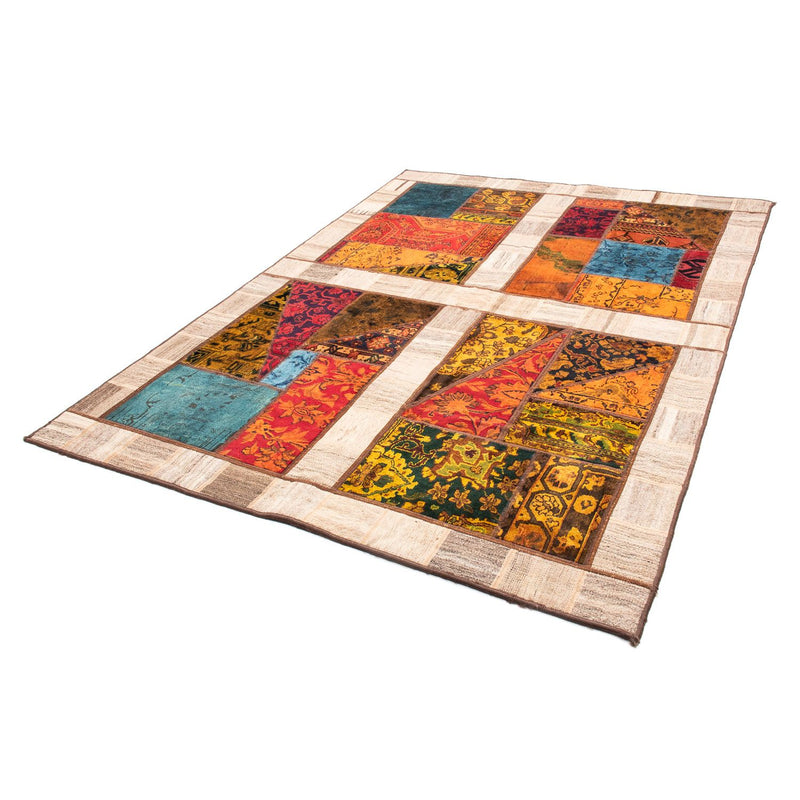 Alfombra de patchwork - 221 x 161 cm - multicolor