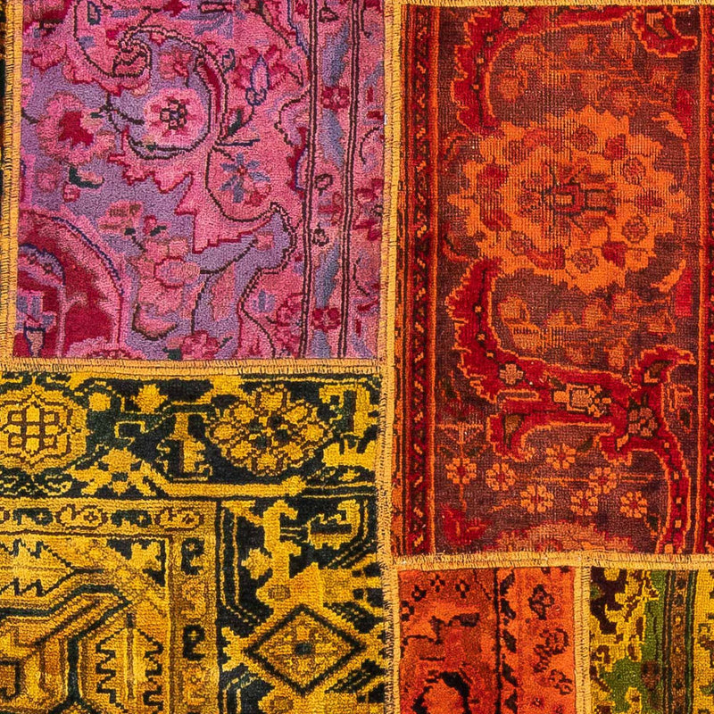 Alfombra de patchwork - 198 x 137 cm - multicolor