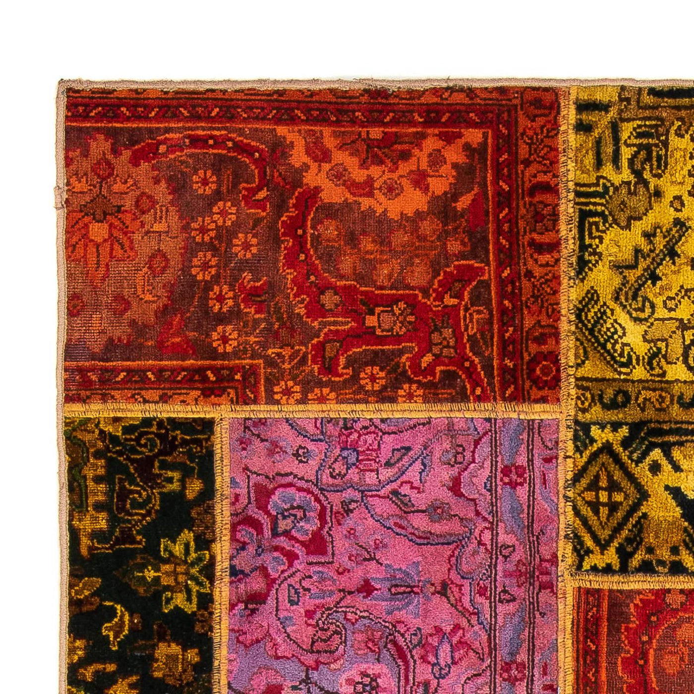 Alfombra de patchwork 198x137cm - Perserteppich Wollteppich