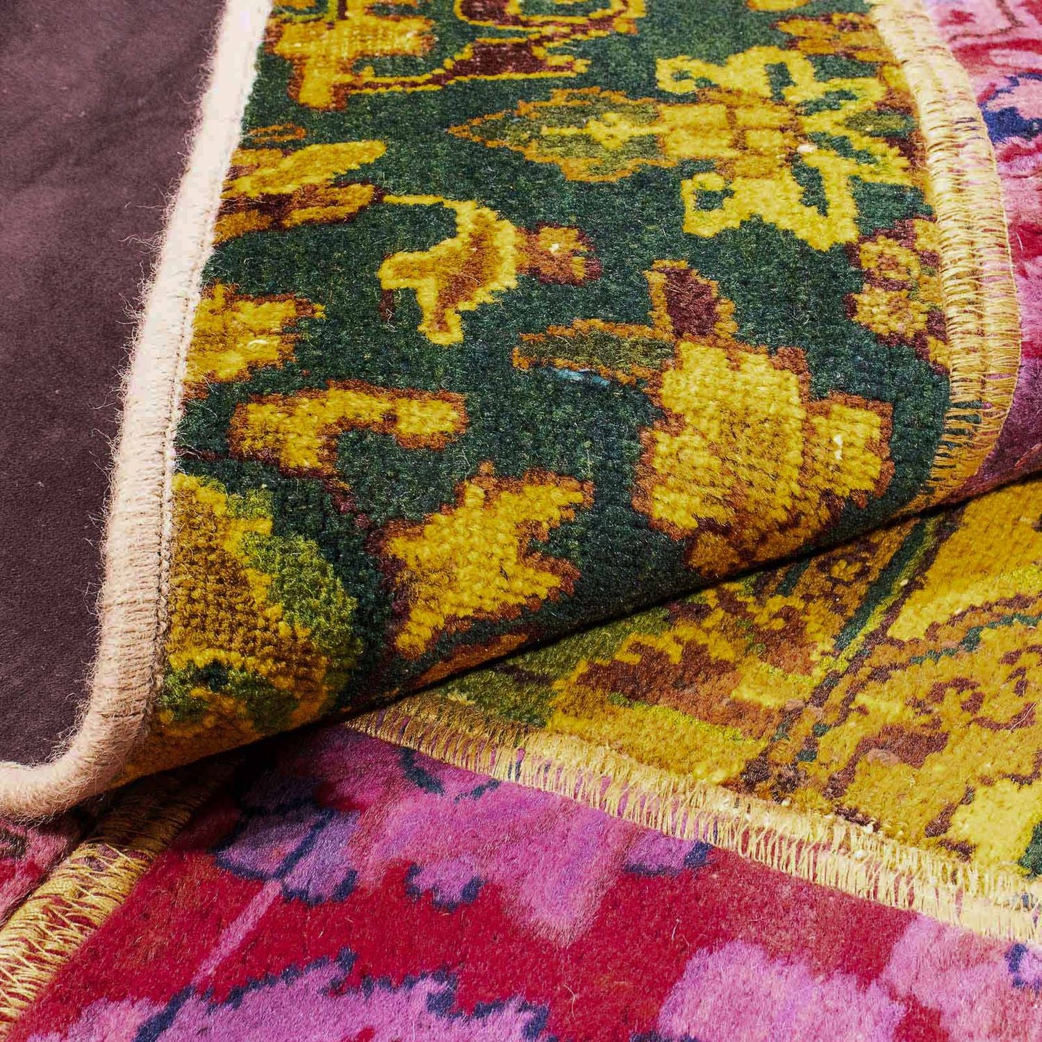 Alfombra de patchwork - 198 x 137 cm - multicolor