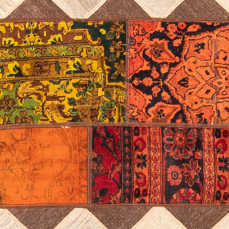 Alfombra de patchwork - 229 x 163 cm - multicolor