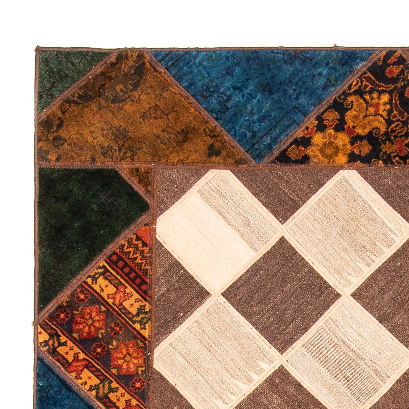 Alfombra de patchwork 229x163cm - Perserteppich Wollteppich