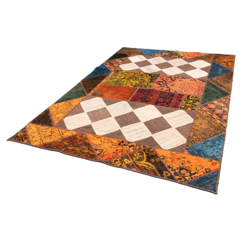 Alfombra de patchwork - 229 x 163 cm - multicolor